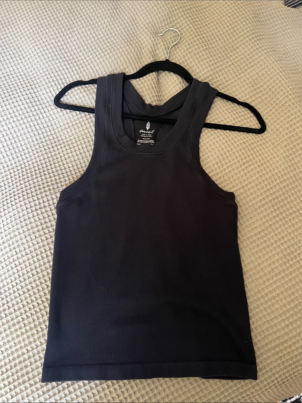 FP Movement by Free People Black Ribbed Tank